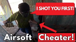 Airsoft CHEATER RAGES to get his WAY!!!  | VFC 416A5 Gameplay