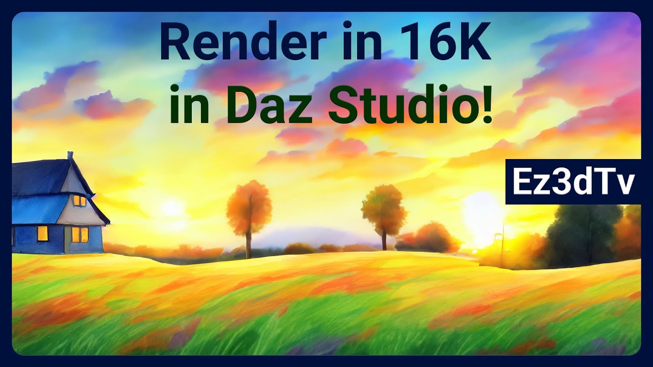 Rendering in 16k in Daz Studio!| Ez3DTv - YouTube