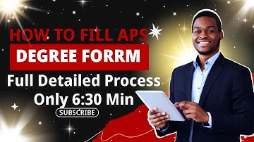 APS University degree Form | How to Fill APS Degree Form | APS University Degree | #APSU