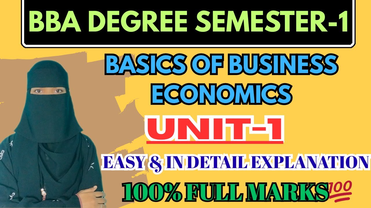 BBE UNIT-1 Full Explanation💯✅| 2026 OU | Degree Sem-1 BBA Basics Of Business Economics UNIT-1
