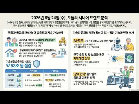 [오늘의 시니어 트렌드 분석] 2026년 6월 24일(수) #캐어유뉴스