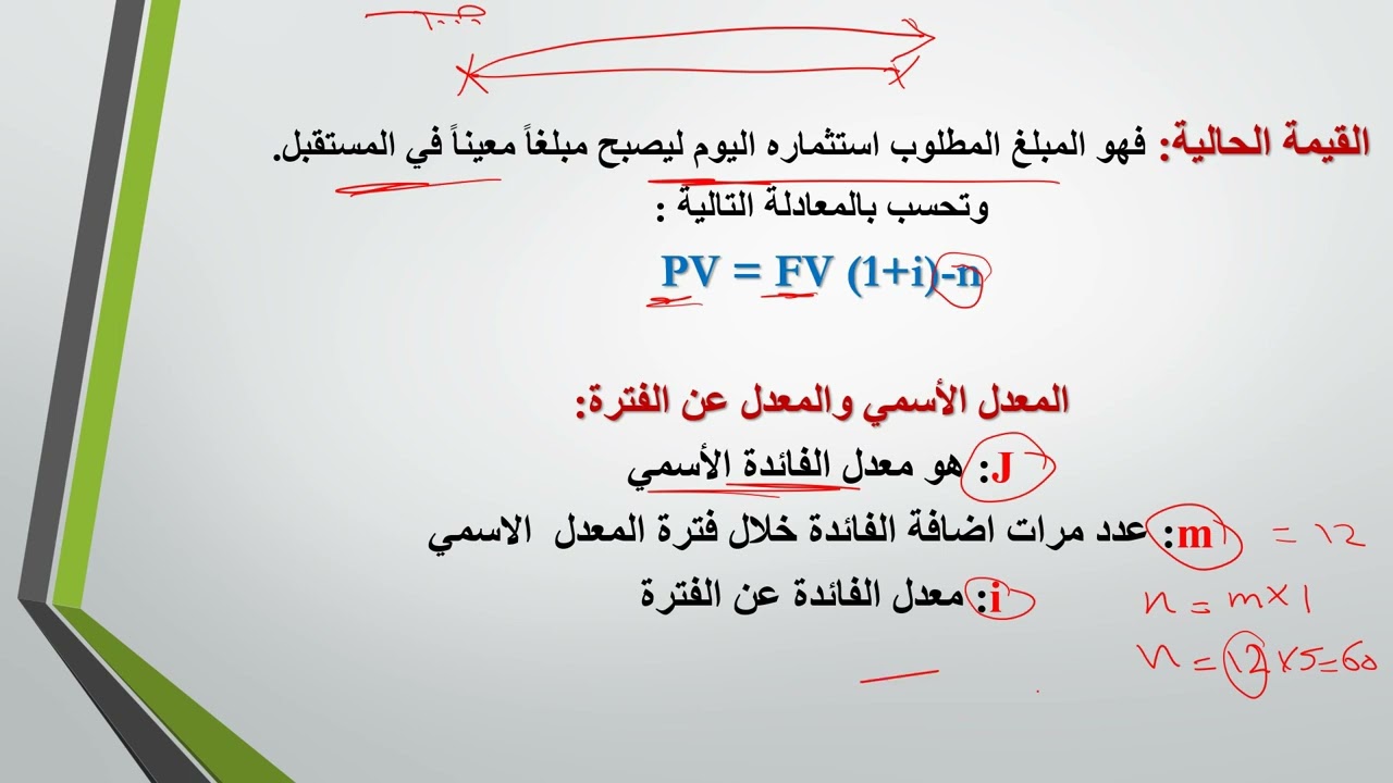 رياضيات التمويل والاستثمار - السكشن الأول