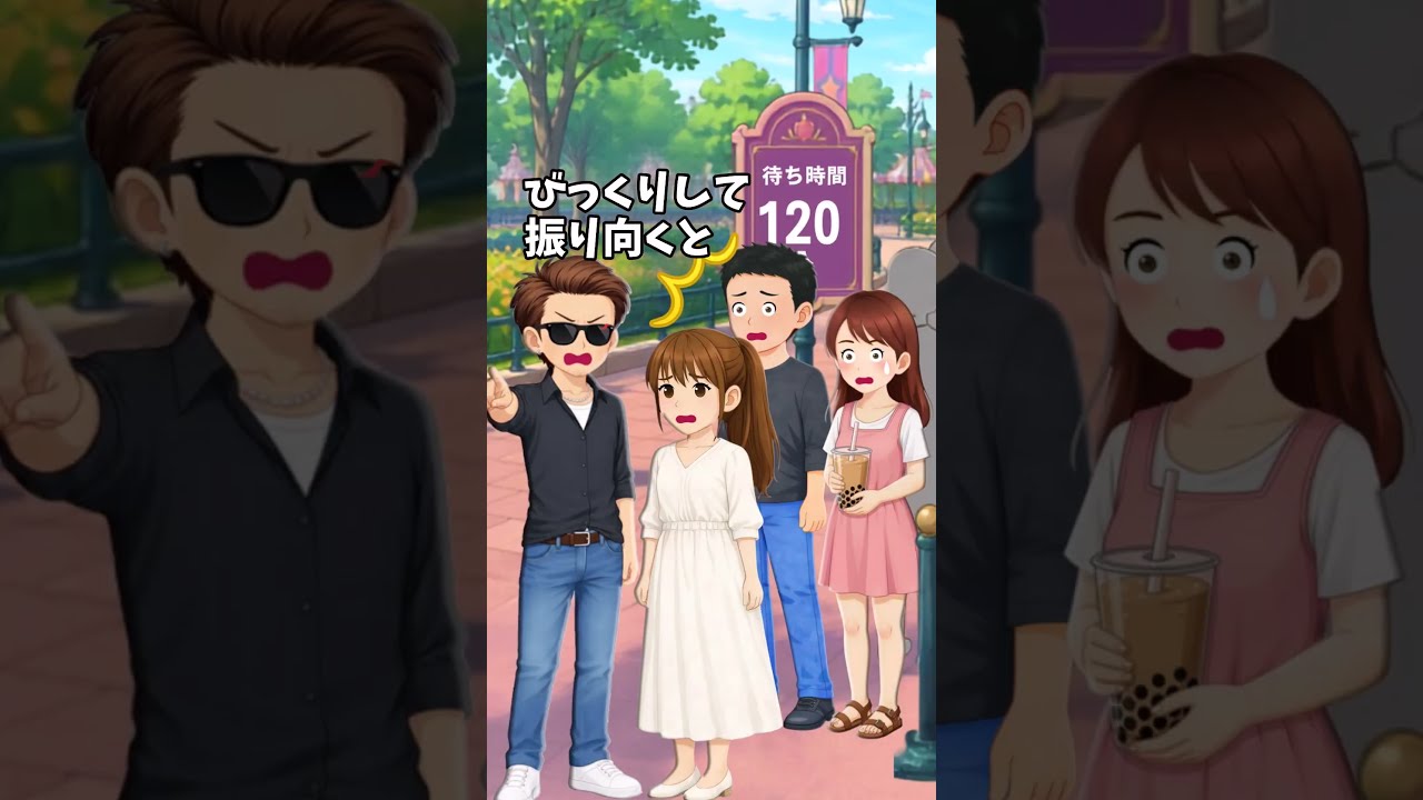 楽しむなら一緒がいいっしょ! 夢の国でアトラクションに並んでいたら後ろの男が騒ぎ出し…【笑える】