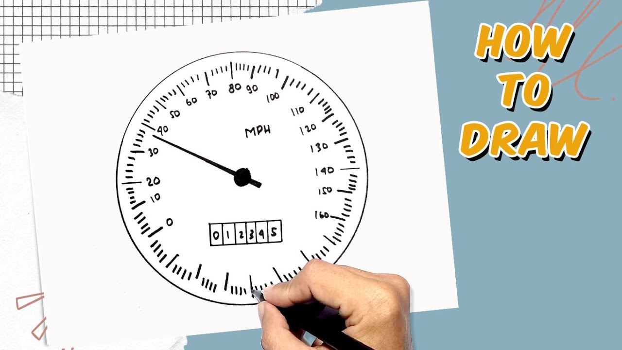 How to Draw Car Spidometer - YouTube