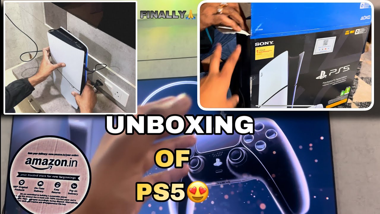 FINALLY UNBOXING OF PS5 DONE✅ ORDERED ONLINE FROM AMAZON THE GAMING CONSOLE😍🙏 