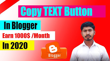 #Copy #Text #Button IN #Blogger | Copy To #Clipboard In blogger