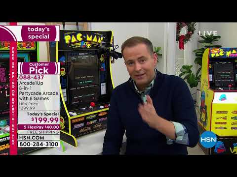 Arcade1Up 8in1 Ms. PacMan Partycade Arcade with 8 Games from HSNtv