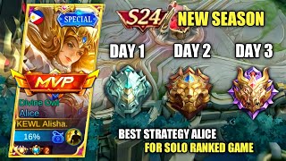 Alice Best Strategy Solo Ranked Game To Rank Up Faster must Watchmlbb