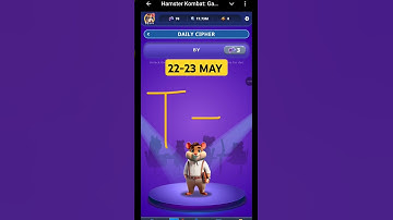 Hamster Kombat Dev Game Daily Cipher 22-23  MAY | Hamster Kombat Daily Cipher Code | Daily Combo