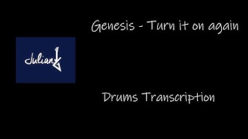 Genesis - Turn it on again - Soundslice drums transcription by Julian G (4/5)