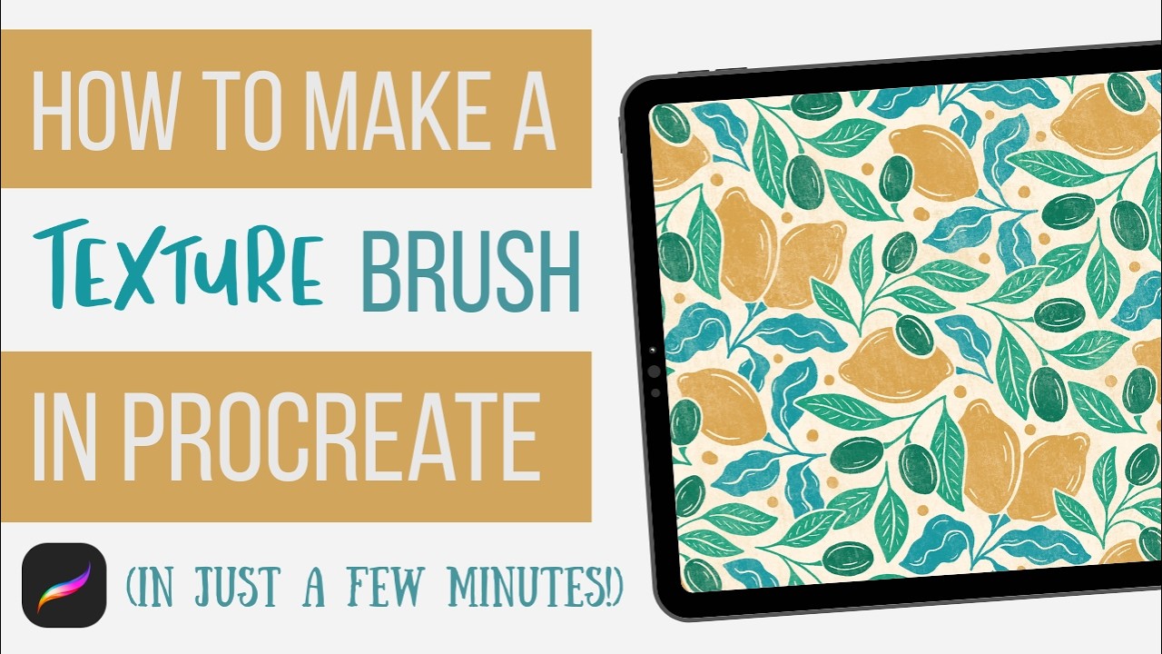 How to make a texture brush in Procreate - YouTube