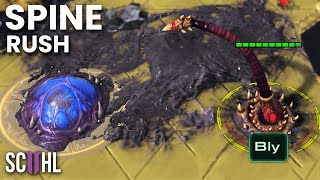 Bly's Insane Spine Crawler Rush  Starcraft 2: Bly vs. Elazer