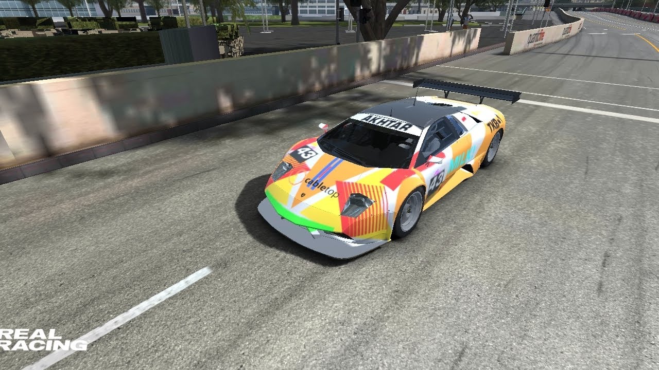 My real racing 3 (Lamborghini Murciélago R-SV GT1) Time trial showcase w/ New Livery showcase 