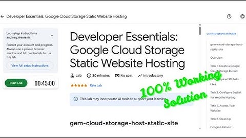 Developer Essentials: Google Cloud Storage Static Website Hosting| #qwiklabs |#solution |#solutions