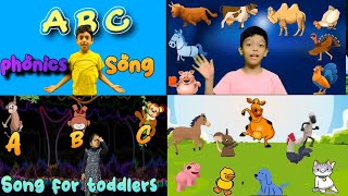 abc phonics song for babies - Animal Sounds - farm animals - abc song nursery rhymes