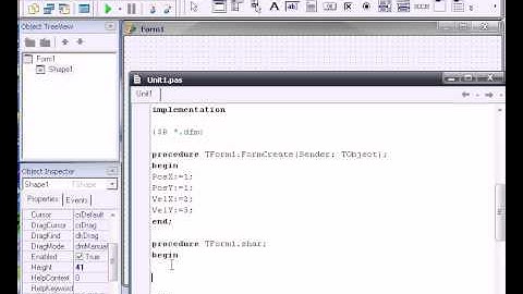 Delphi (практический курс) - Создаём игру PingPong часть 1