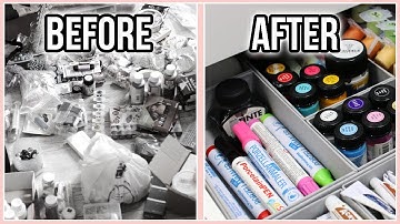 Decluttering & Organizing My Arts & Crafts Supplies the Konmari Way | Moving Into My New Apartment