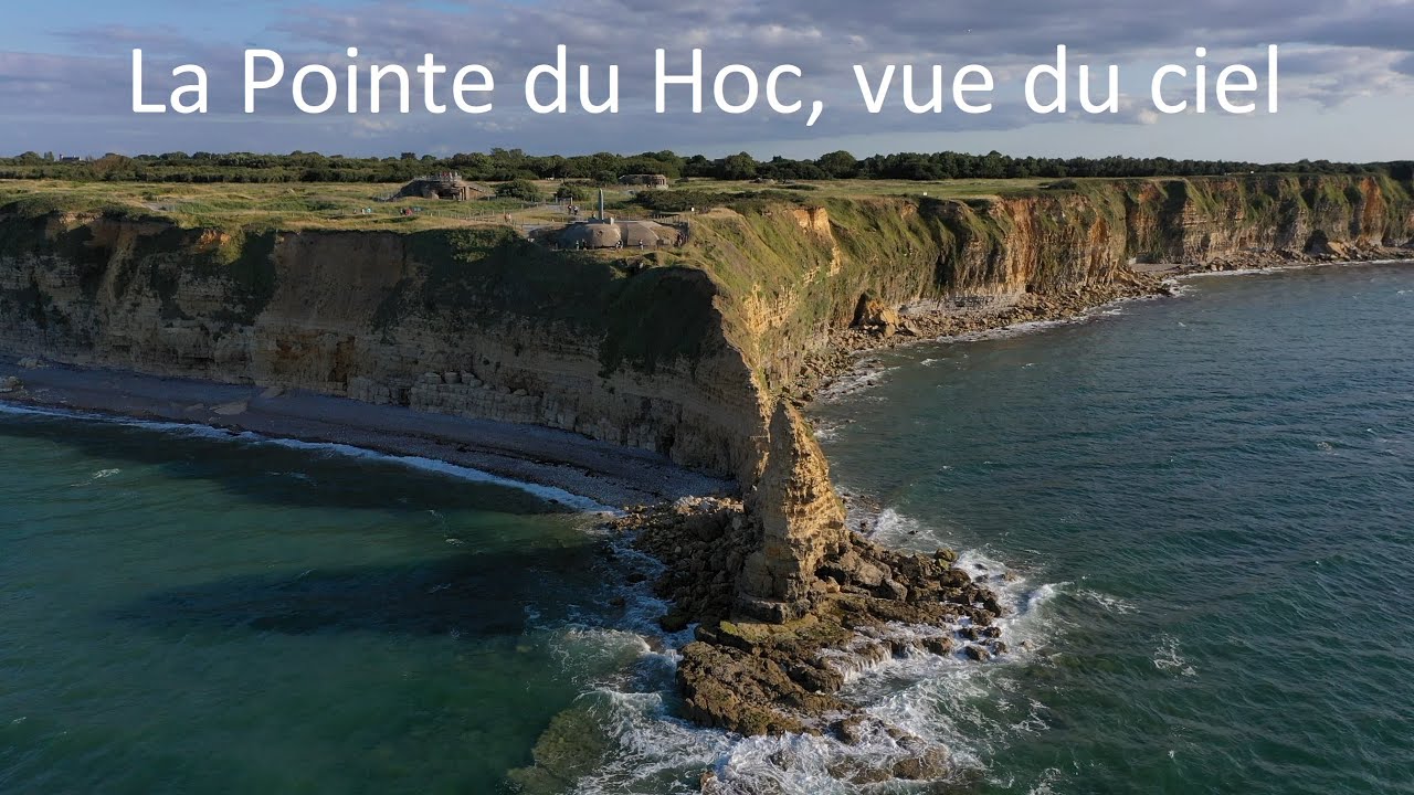 La Pointe du Hoc filmée en drone, lieu historique du 6 juin 1944 en