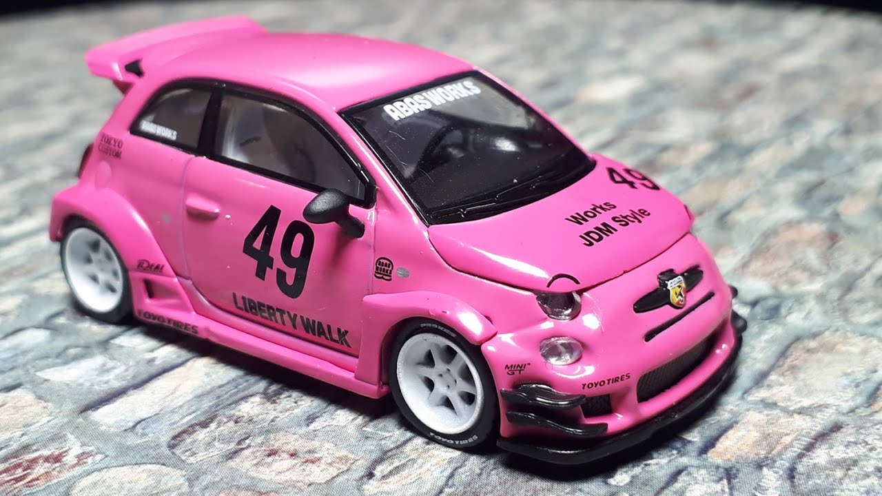 1/64 Fiat Abarth 595 LB-Works Abas Works by MiniGT 851 diecast