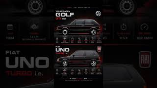 Volkswagen Golf GTI MK1 Vs Fiat Uno Turbo MK1 🥊🔥🔥🔥💯