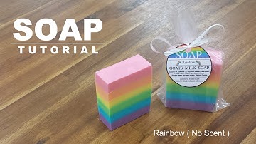Melt and Pour Rainbow Soap Tutorial