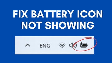 How to Fix Battery Icon Not Showing in Taskbar (Windows 10/8.1/7)