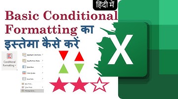 Excel in Hindi- Basic Conditional Formatting  #SkrLearningPoint