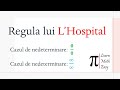 Regulile lui L Hospital cazuri nedeterminare clasa 11