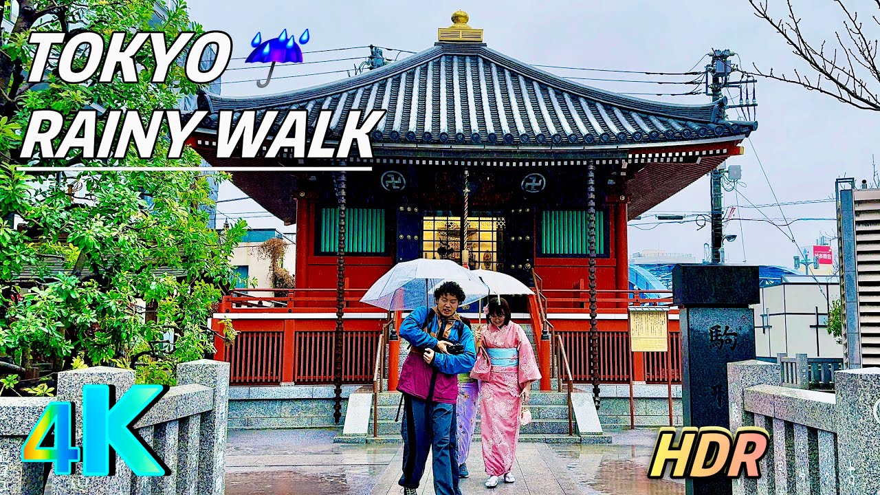 Tokyo Walk ~ Rainy Day Walk from Asakusabashi to Asakusa #Asakusabashi #Asakusa #4kwalk, a frame from the walk