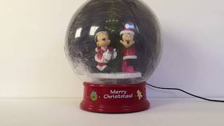 Gemmy Animated Mickey And Minnie Mouse Snowglobe