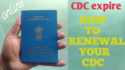 How to apply for renewal Indian CDC online || continuous discharge certificate