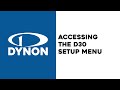 Accessing the D30 Setup Menu: SkyView HDX Installer Quick Tip