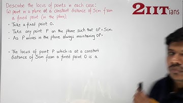Locus Exercise 14 Q 6 Class X ICSE Describe completely the locus of points in each of the following