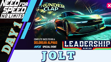 Need For Speed NoLimits | Delorean Alpha5 | Day 1 Jolt | Leadership Gaming