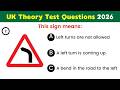 UK Theory Test Questions 2026 | Test 2 | 30 Questions & Answers | Quiz Ocean
