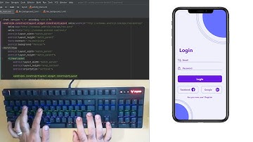 ASMR Programming - Android Studio Login Ui Design - No Talking
