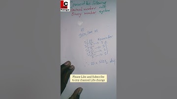 How to convert Decimal into Binary | दशमलव में बायनरी कैसे करे | Life Change | math trick |