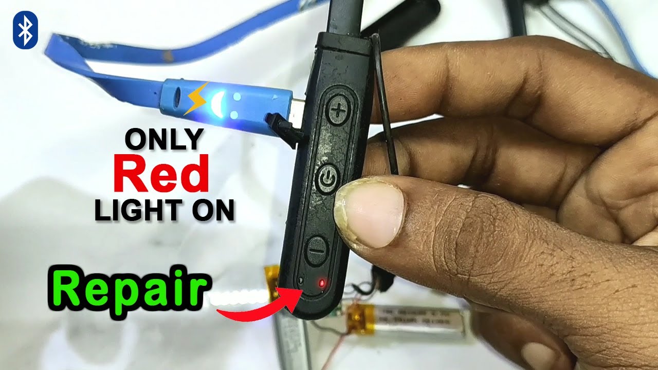 only red light show bluetooth headphone repair