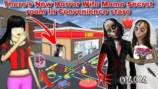 سر رعب مومو There's New Horror Wife Momo Secret room In Convenience store | SAKURA SCHOOL SIMULATOR