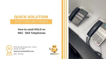 How to used HOLD on NEC DSX Telephones