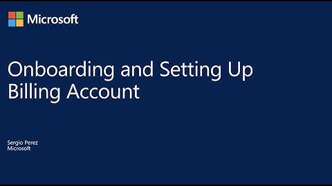 Onboarding and setting up billing account in the Azure portal