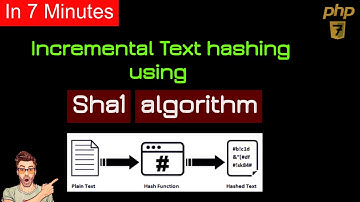 coding incremental hashing using sha1 algorithm to generate 40 bits hash |sha1 algorithm|PHP hashing