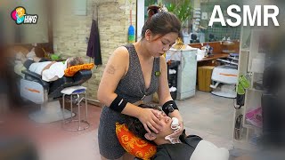 Maybe I was CONQUERED by her massage skills 😱 Vietnam Massage Barbershop ASMR sounds