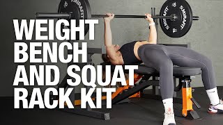 Mirafit Adjustable Weight Bench and Squat Rack Kit