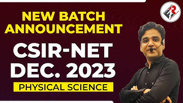 CSIR NET DEC 2023 I NEW BATCH