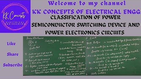 CLASSIFICATION OF POWER SEMICONDUCTOR DEVICES AND POWER ELECTRONIC CIRCUITS