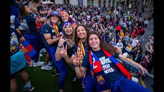 🎆🎆Rua de celebración de la liga 2022-23 del FC Barcelona femenino en imágenes.🎆🎆