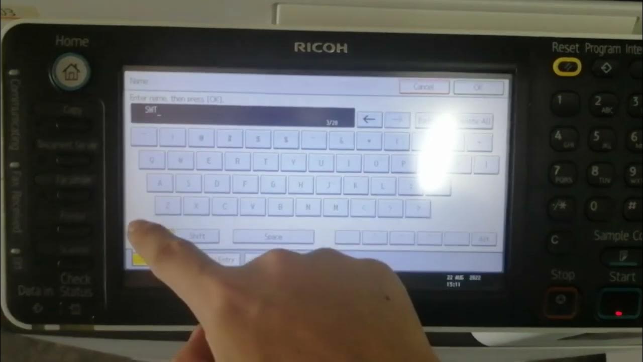 Ricoh MP C3003 Address Book Setup (FTP) YouTube