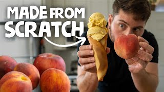 Easy Homemade Peach Ice Cream | Cooking the States (Georgia)