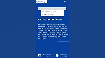 WPC ETA CERTIFICATION FOR WIRELESS KEYBOARDS